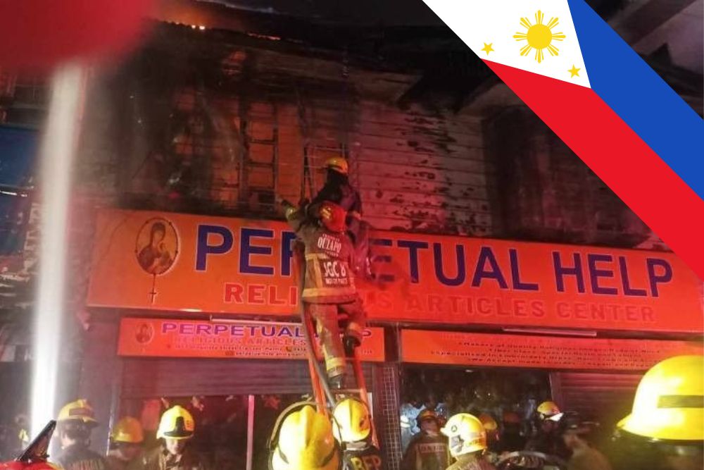 Fire Ravages Religious Store in Manila