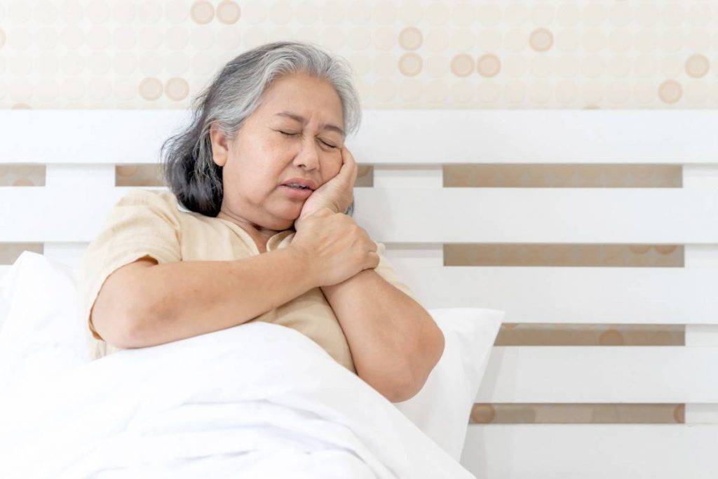 asian senior woman patients toothache hurts elderly patients medical healthcare concept