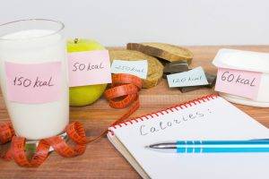 Counting,Calories,,Different,Food,With,Written,Quantity,Of,Calories,,Diet