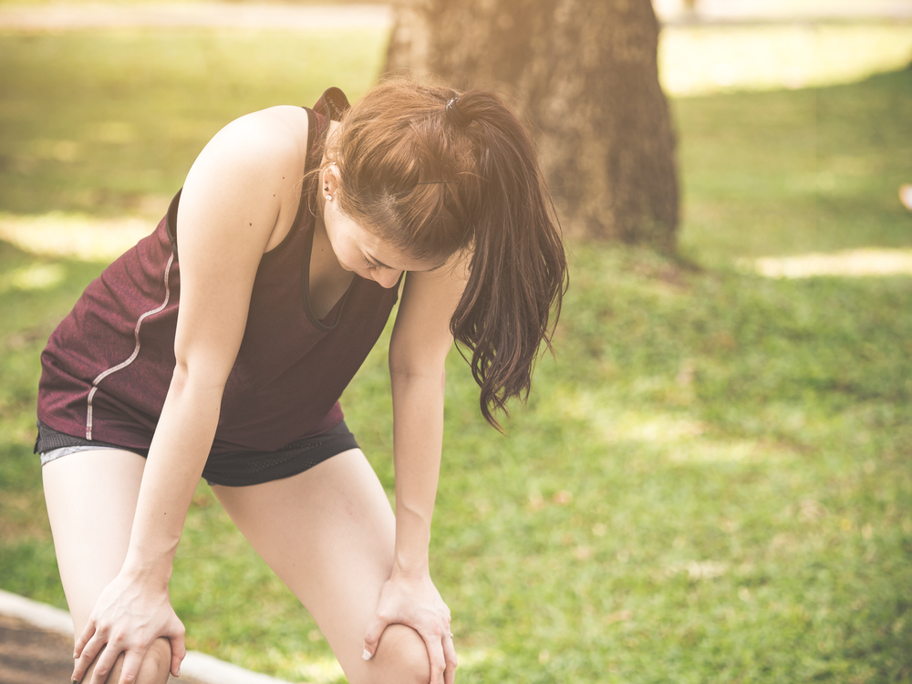 Beautiful,Young,Asian,Woman,Exhausted,From,Workout,Running,Jogging,Fitness