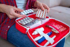 Medical,First,Aid,Kit,With,Medicine,And,Pills,For,Pain