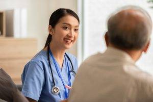 Asian,Doctor,Woman,Visited,Senior,Or,Elderly,Patient,To,Diagnosis